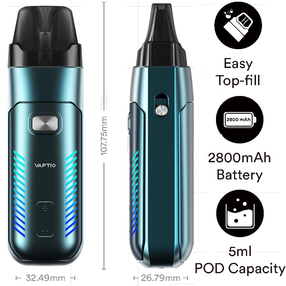 Originale VAPTIO Pulse Kit Sigaretta Elettronica 2800mAh Batteria 60W Vape  Kit,Starter Kit con Pulse Pod 0,4 ohm,No E Liquido No Nicotina(Nero) :  Amazon.it: Elettronica