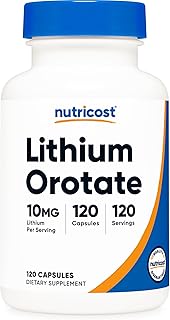 Nutricost Lithium Orotate (10mg) 120 Capsules - Vegan Lithium Supplement, GMO-Free, Gluten-Free
