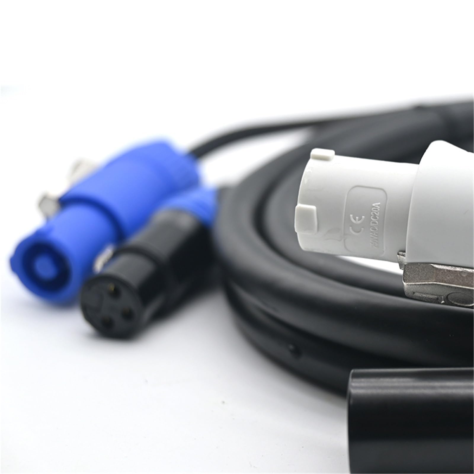 Kabel XLR 2,5 mm do ciężkich zastosowań 3 x 2,5 mm² 1 m 2 m 3 m 5 m AC do oświetlenia scenicznego dla DJ(2m)