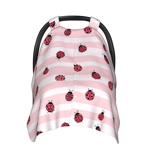 Vista 22 de KiuLoam Toldo de asiento de automóvil de animales del bosque, funda de lactancia para mamá lactancia, funda de asiento de automóvil para bebé/fundas