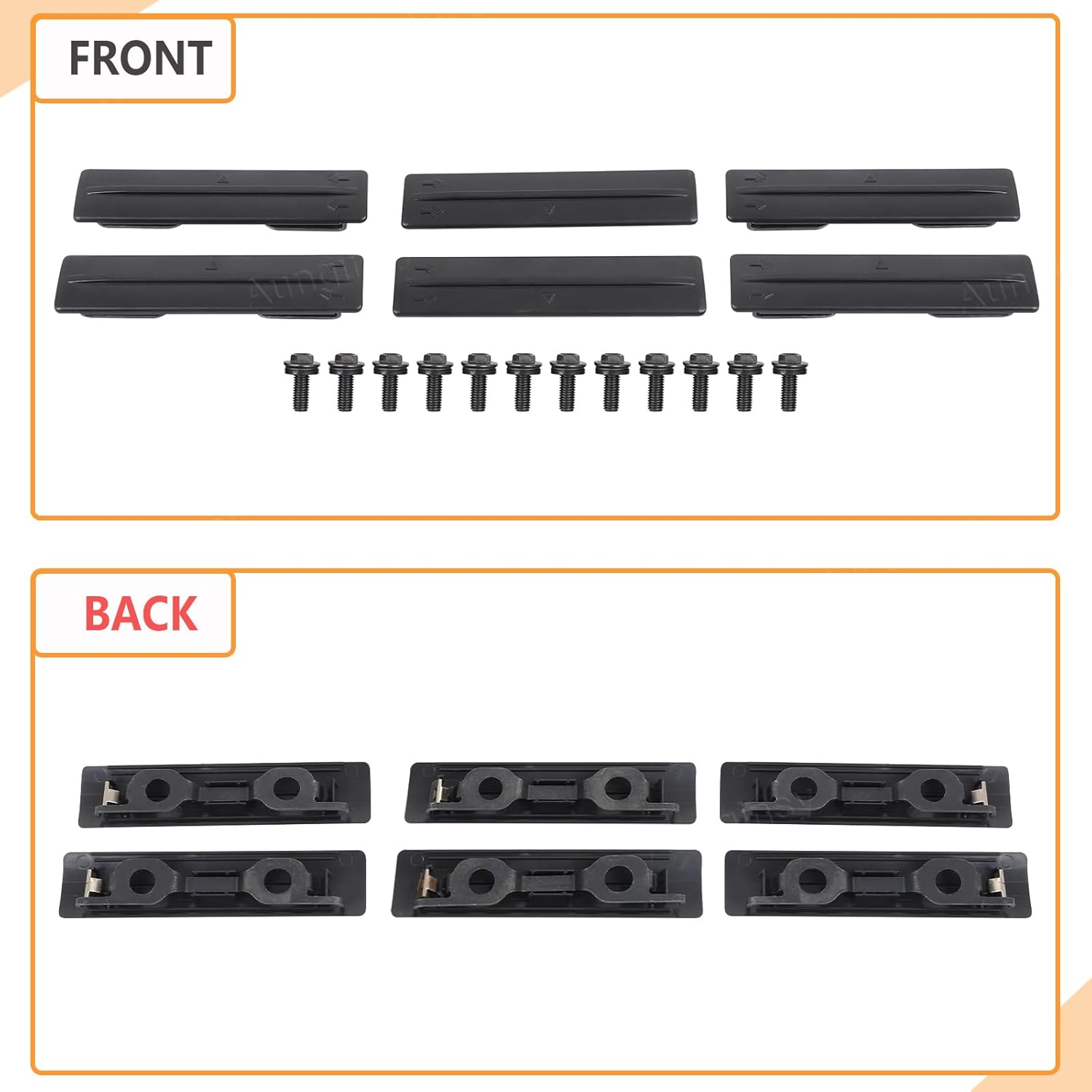 Aunginsy Car Roof Rack Removal Delete Kit with Covers Compatible with Toyota FJ Cruiser 2007-2021+ Accessories, 6Pcs ABS/Metal Roof Rack Set Clips Drip Molding Hole Cover Bolt Replaces #75596-35030