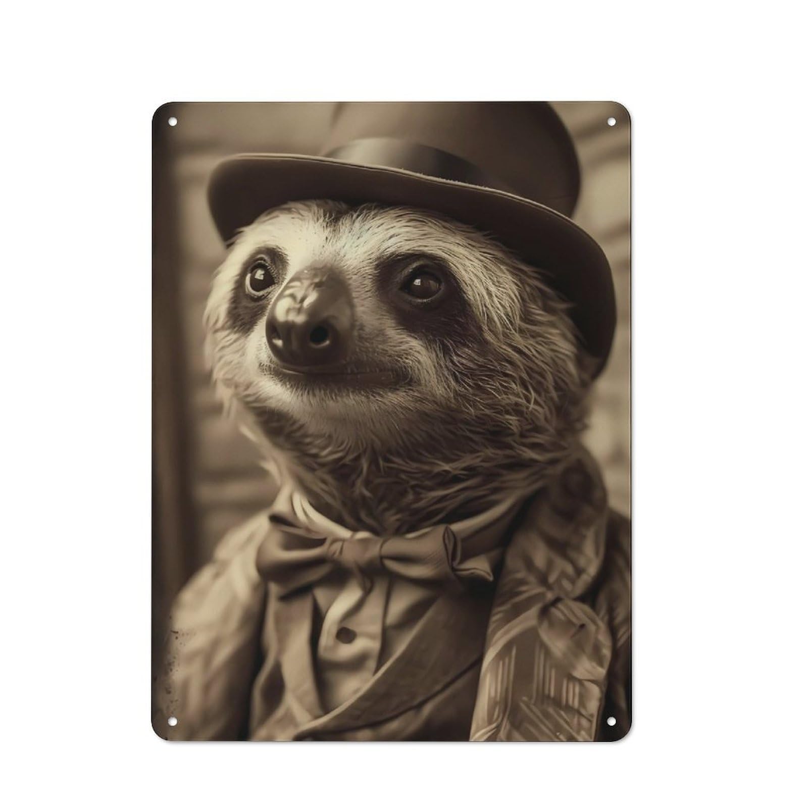 Junmoney Sloth Retro Retro-Style Tin Sign 40X30cm For Dining Room Or Kitchen, For Kitchen Wall Decor Lovers