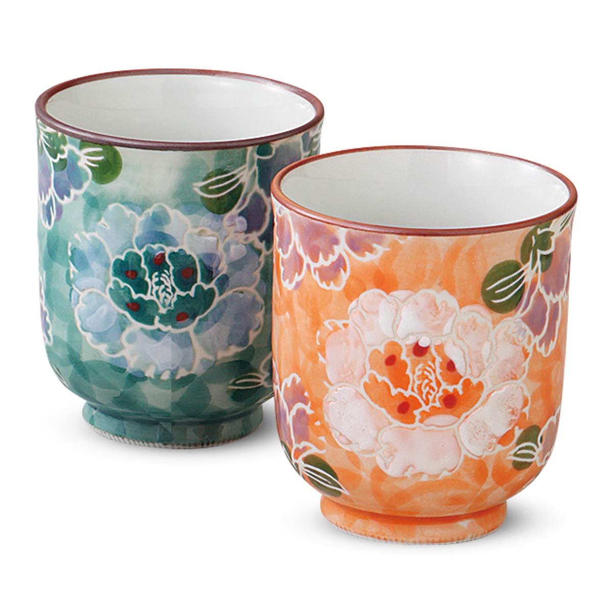Arita Ware Yunomi Pair Cup Set Porcelain White 6.7oz Made in Japan