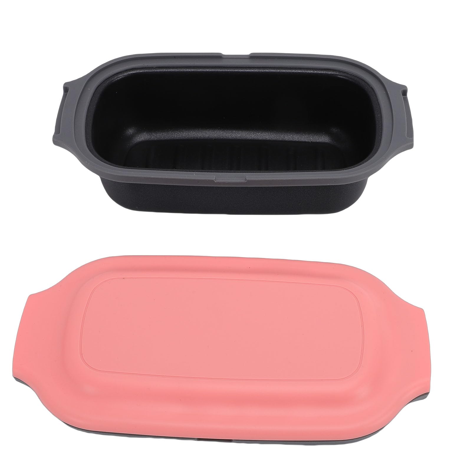 Asixxsix Olla para Huevos para Microondas y Sartén para Parrilla para Microondas, Utensilios de Cocina Multiusos para con Tapa, para Asar, Freír, Dorar Carne, Tocino, para