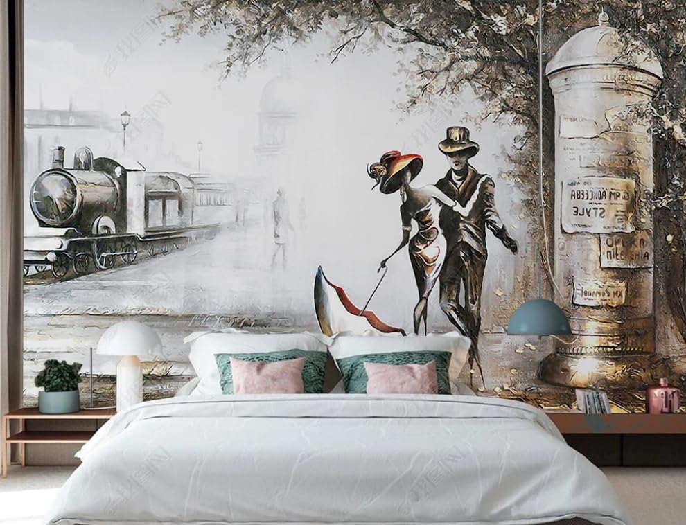 Papier peint intissé XXL couple romantique 450x442 cm pour salon
