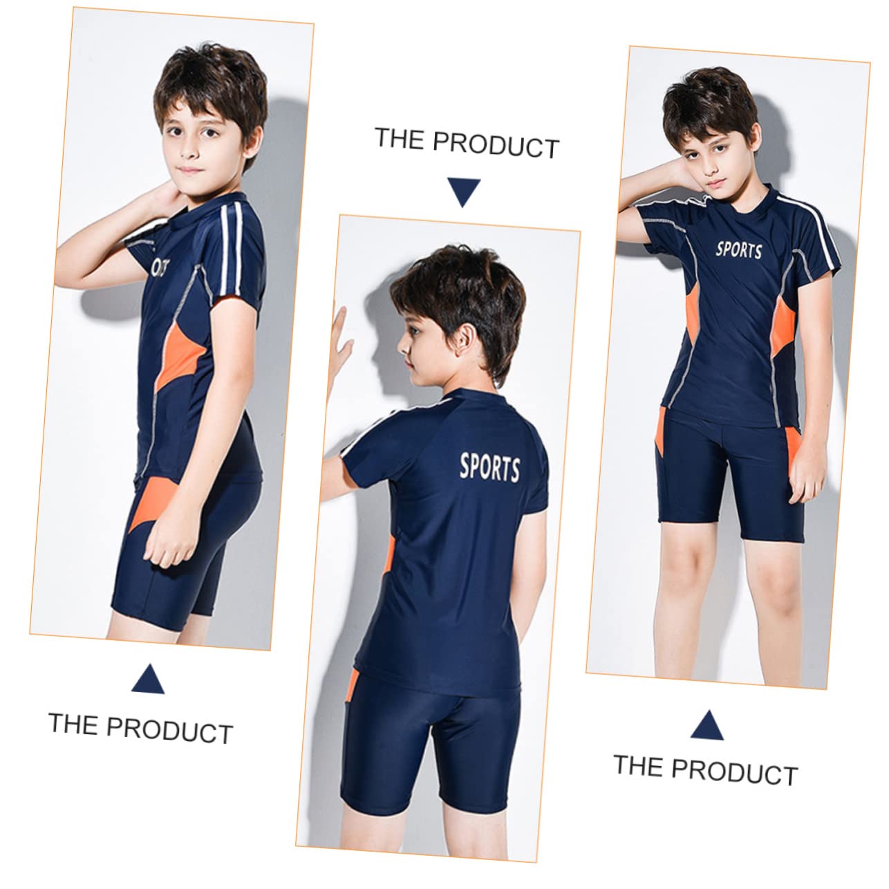 Abaodam Costume da Bagno per Ragazzi in Due Pezzi Leggero in Nylon e Poliestere Design Elegante, per Beach e Atmosfera Estiva, Facile da Trasportare