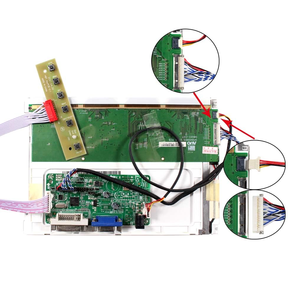VSDISPLAY Placa de control DVI VGA para pantalla LCD de 8.4 pulgadas 800x600 G084SN05