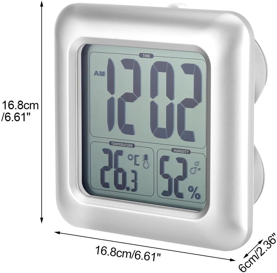 Amazon Co Jp 浴室用防水時計 デジタル壁時計 シャワー時計 Yosoo キッチンタイマー バスルームク 壁掛け 大画面 温度湿度計 き キッチン デジタル温度計 防水 吸盤 壁掛け 置き時計 お風呂 ホーム キッチン
