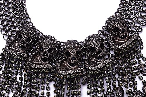Oakky Jewelry Womens Vintage Carnival Smiling Skulls Collar Necklace #TOP3
