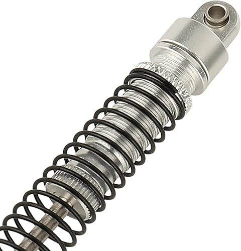 Miniatura 28 de Amortiguadores de aluminio de 2.323 in, amortiguadores de aceite roscados largos para 1/18 RC Crawler TRX4M TRX4-M Piezas de actualización (rojo)