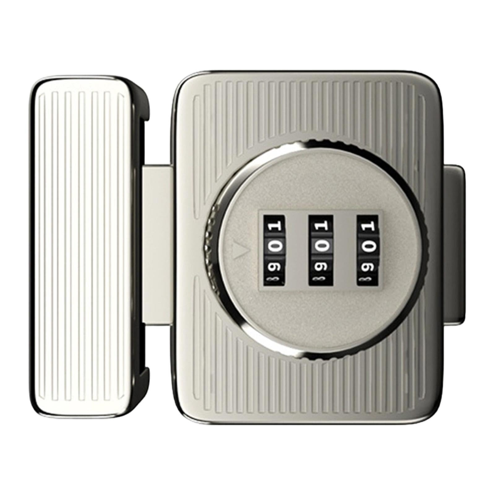 Verrou à moraillon rotatif à code en alliage de zinc couleur argent pour casier et armoire