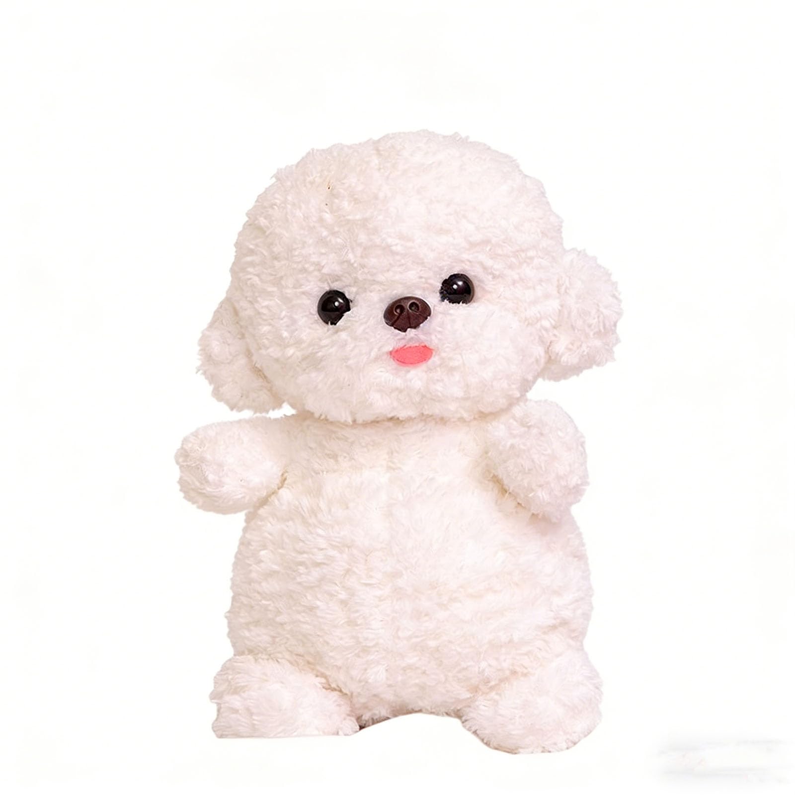 ZBELLO Poodle Plush, Soft Cuddly Stuffed Animal Puppy Doll, Stuffed Animal Dog Teddy, Cuddly Stuffed Animal Dog Doll, Fluffy Hugging Pillow Puppy Plushie Toy Gift for Children (WHITE-2,20cm)