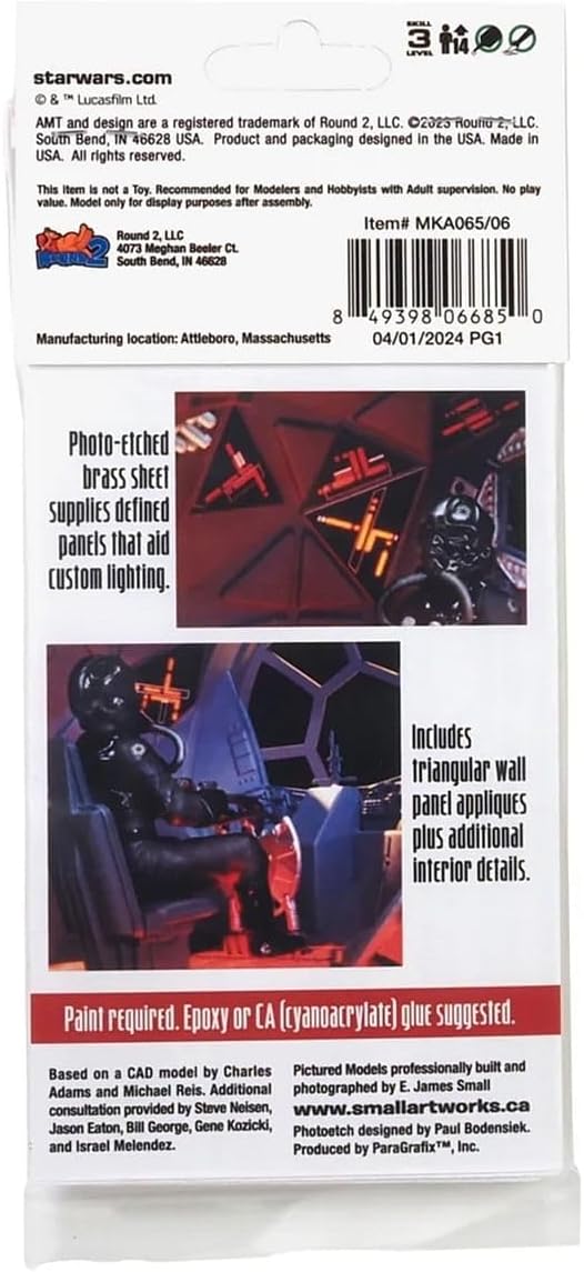 Photoetch Set for A New Hope Tie Fighter Kit 1/32 Scale by Polar Lights MKA065