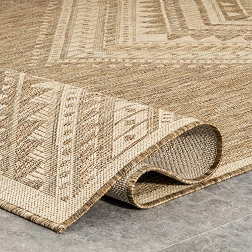 Nuloom Landry Aztec Indoor/Outdoor Area Rug, 4' X 6', Beige #TOP4