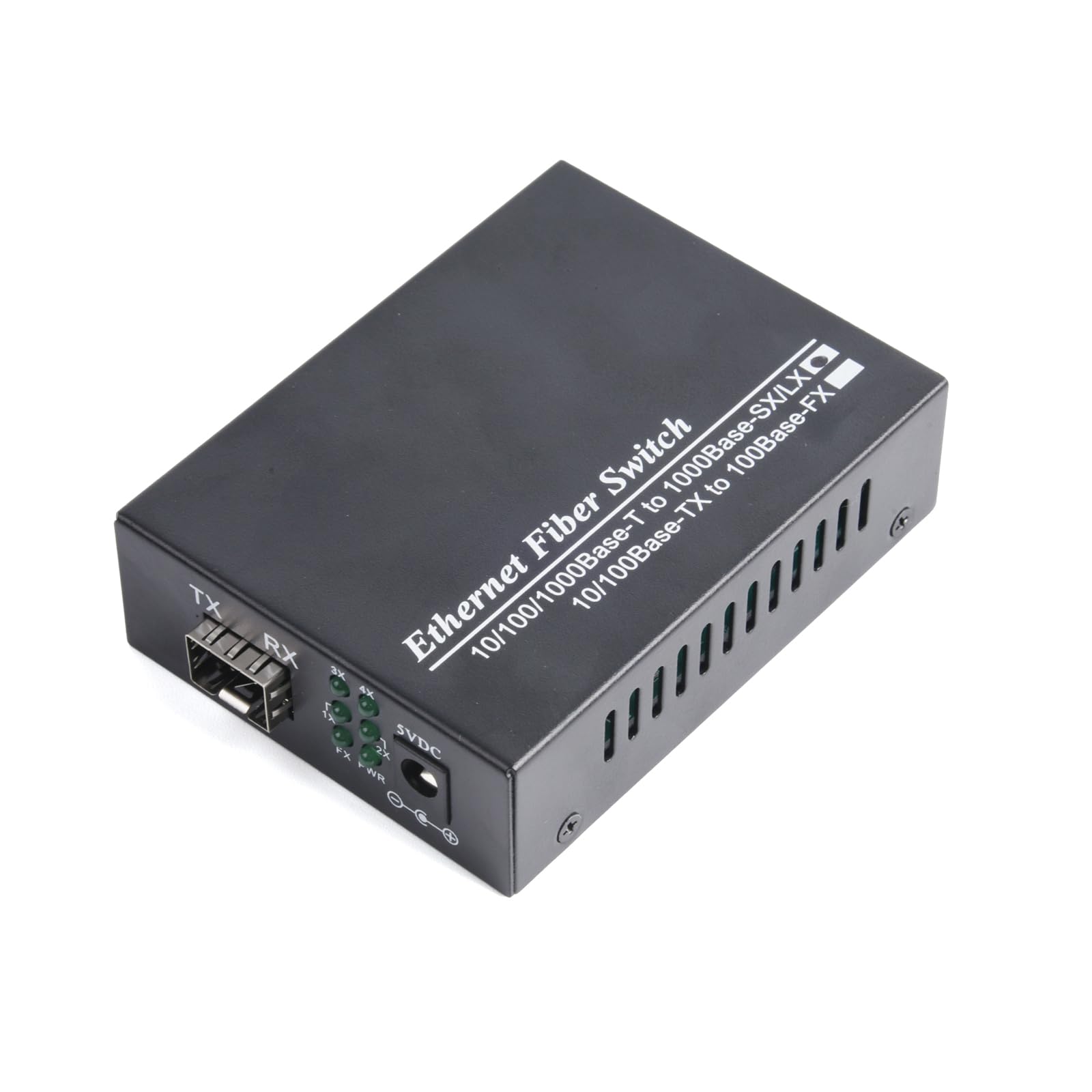 2 Stück Gigabit Ethernet LWL Medienkonverter Glasfaser 10/100/1000 Mbps inklusive SFP und RJ45 Single-Mode Dual SC Faser, 1310nm / 1550nm,3KM