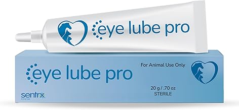 Sentrx - Eye Lube Pro Eye Drops for Dogs, Cats, and Horses, Hydrating Gel Eye Drops with Hyaluronic Acid and Carbomer Lubrication, for Dryness, Itching, and Irritation, 20g