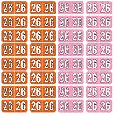 Chewtoyo 1000 Pcs File Folder Label Stickers, 2 Pcs 2025-2026 Year Stickers, 0.75 X 1.5 in Inventory Labels, & Orange
