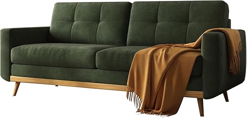 Miniatura 9 de Sofá biplaza de 67.7 pulgadas, decoración moderna de mediados de siglo, sofás de dos plazas para sala de estar, sofá pequeño tapizado con botones