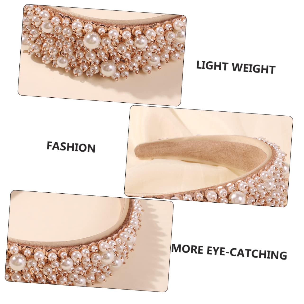 FRCOLOR 3 Piezas diadema de aro de pelo de sombreros para mujeres accesorio para el cabello para diademas de brillo para bonita diadema aro de pelo de moda paño