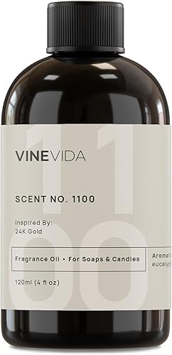 VINEVIDA Aceite de fragancia de oro de 24 quilates para fabricación de jabón, aromas para hacer velas, aceites de perfume para mujeres, velas de