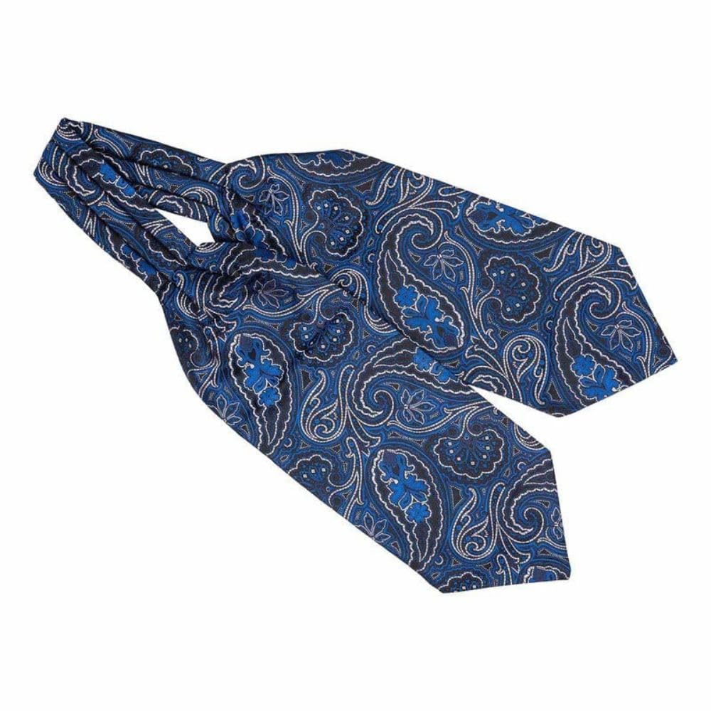 the tie hub Empire Blue Paisley Cravat For Men-picture-43