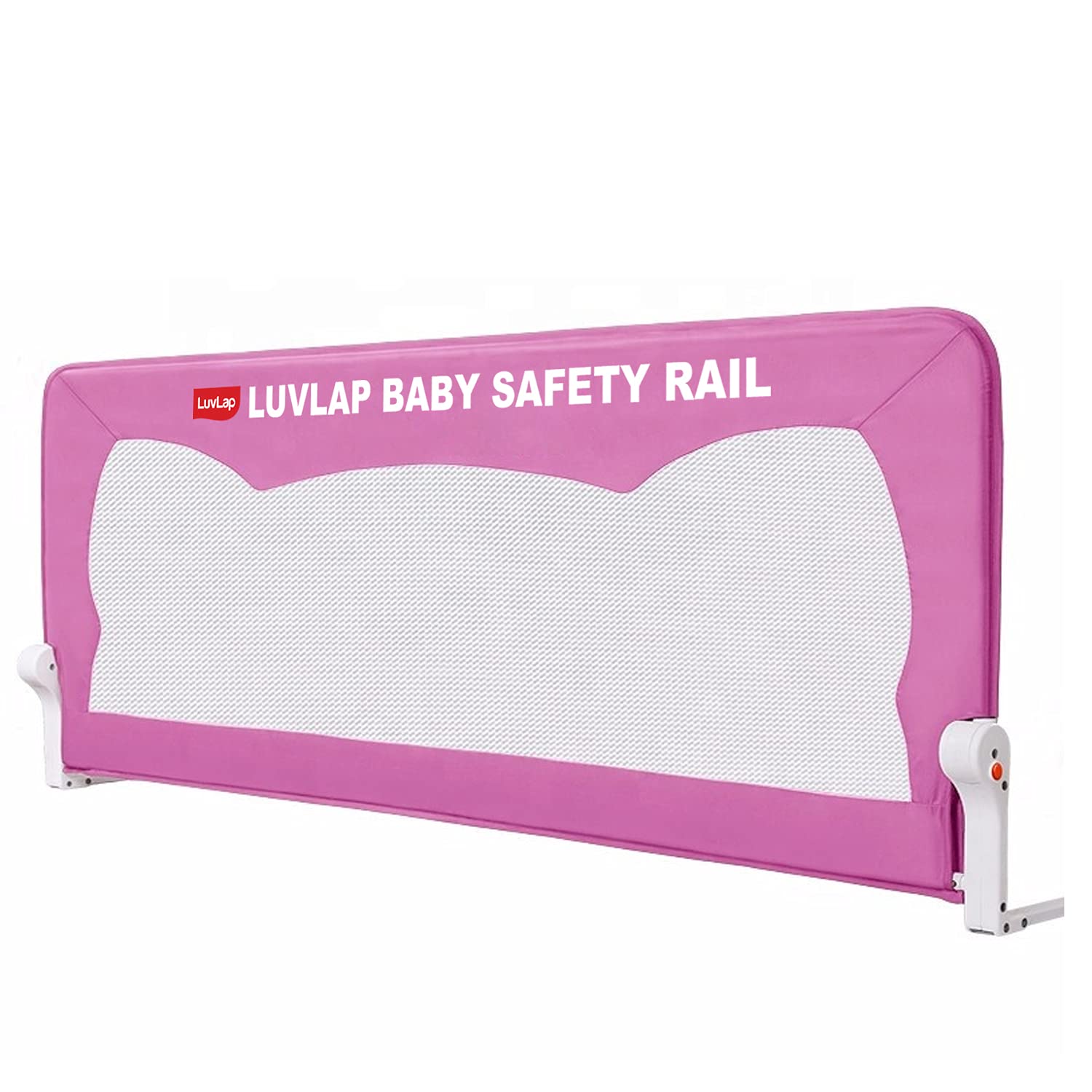 Luvlap Baby Safety Bed Rail , L150Xw35Xh42 Cm , Pink