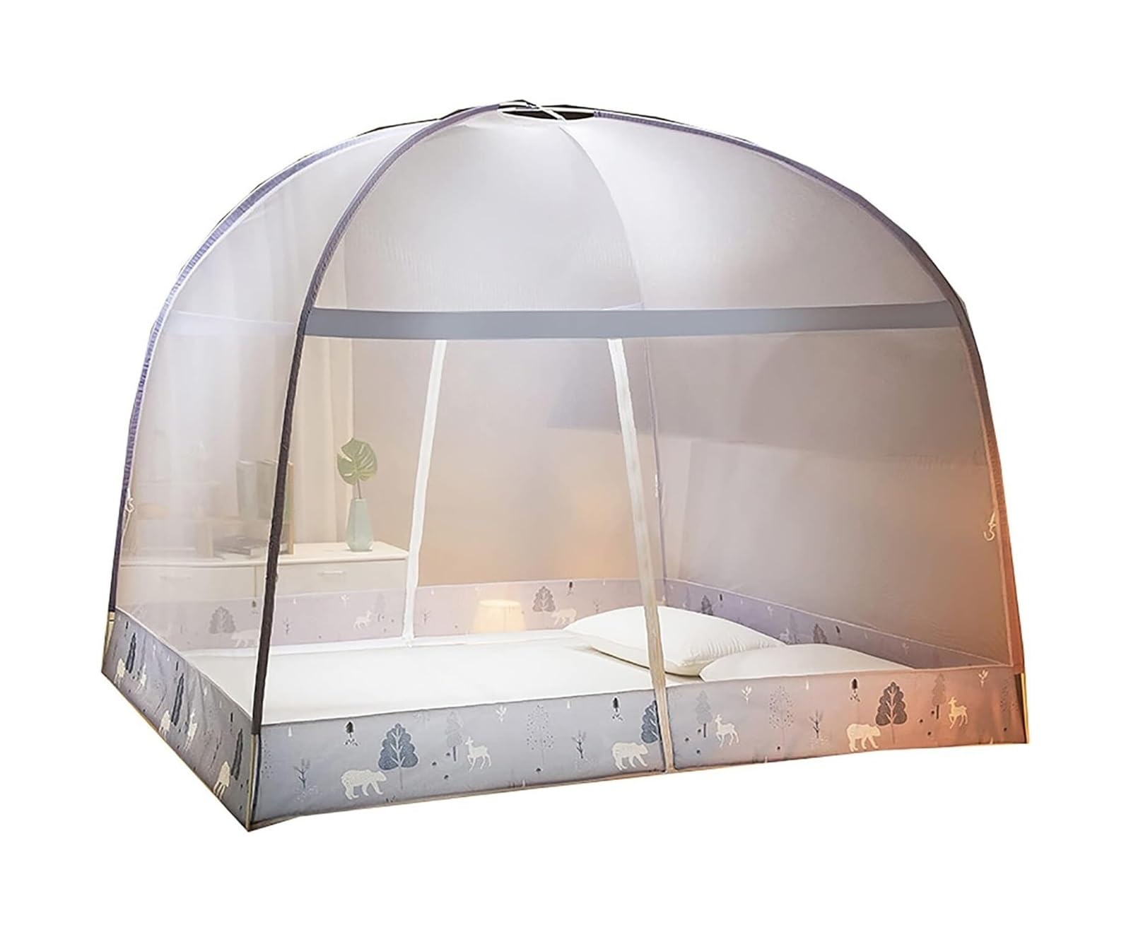 Qzhaxityt B Portable Pop Up Mosquito Net, Pop Up Folding Double Door Ed Canopy Tent, 2 Zipper Entries, Handy Install, Multi Sizes
