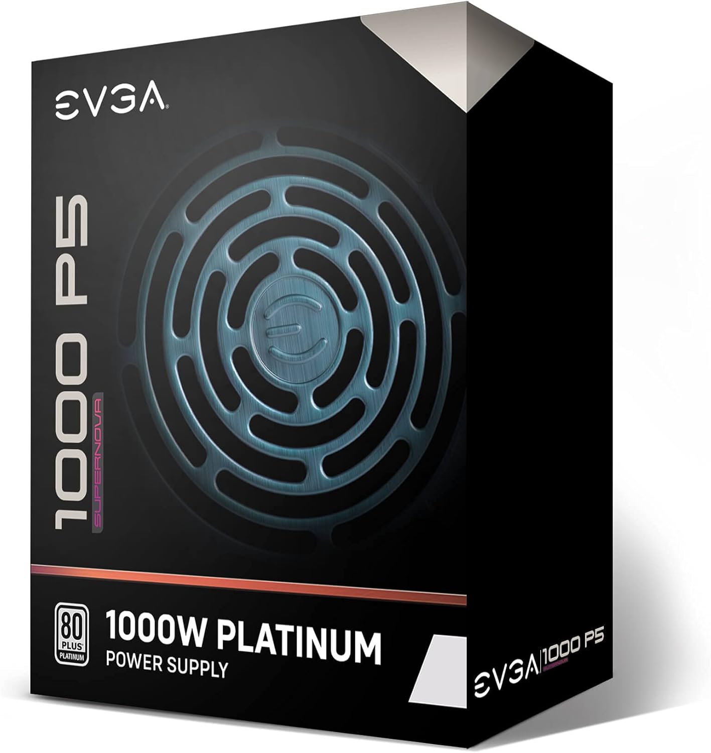 EVGA Supernova 1000 P5, 80 Plus Platinum 1000W, Fully Modular, Eco Mode with FDB Fan, 10 Year Warranty, Includes Power ON Self Tester, Compact 150mm Size, Power Supply 220-P5-1000-X1