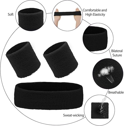 Miniatura 3 de Diademas de entrenamiento, diademas deportivas y al aire libre, accesorios de gimnasio, diadema que absorbe la humedad, bandas para el sudor