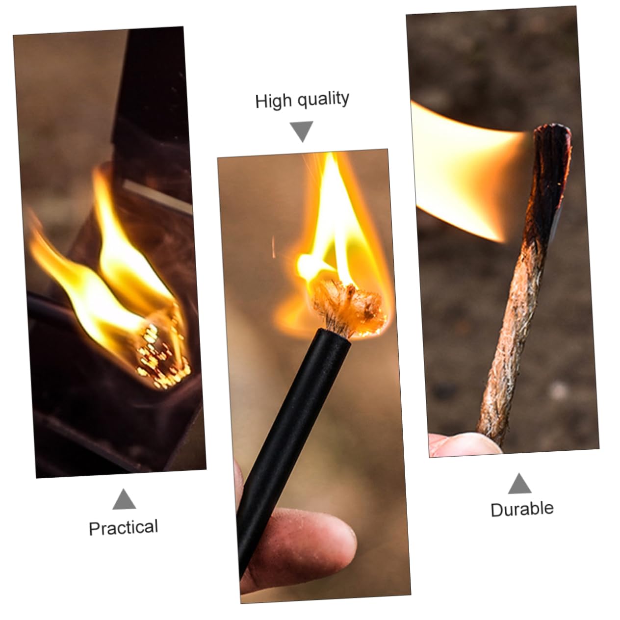 BESPORTBLE Fuse Kit Fire Starter Outdoor Campfire Cord Quirky Camping Gear Tent Fire Starter Wicks Portable Wick Rope Emergency Shelter Rope Aluminum Alloy Black