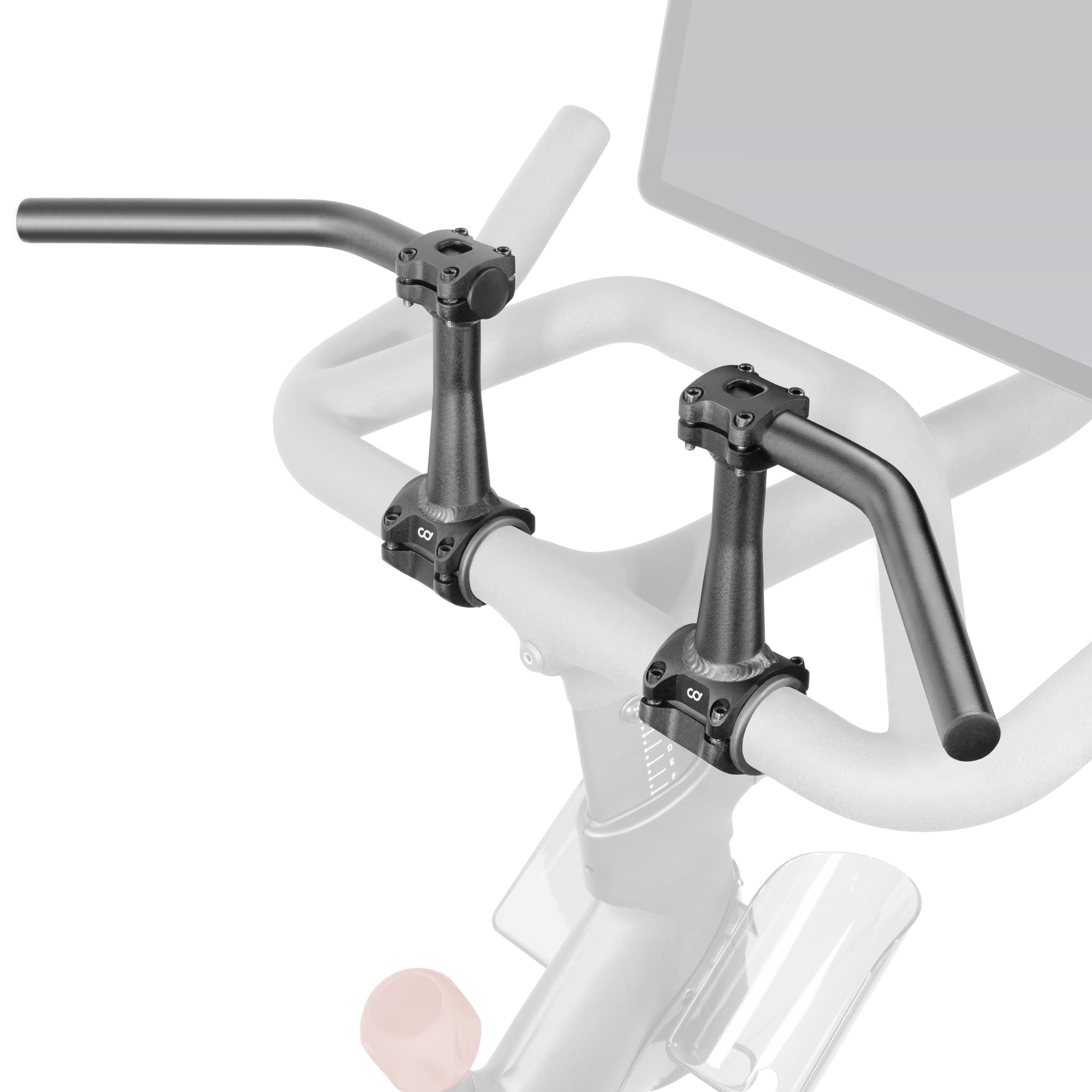 CyclingDeal 1 Pair of Swept-Back Handlebar Extenders for Indoor Exercise Bike - Backsweep Bar Extensions for Peloton - Compatible with Bicycle Handlebar Grips