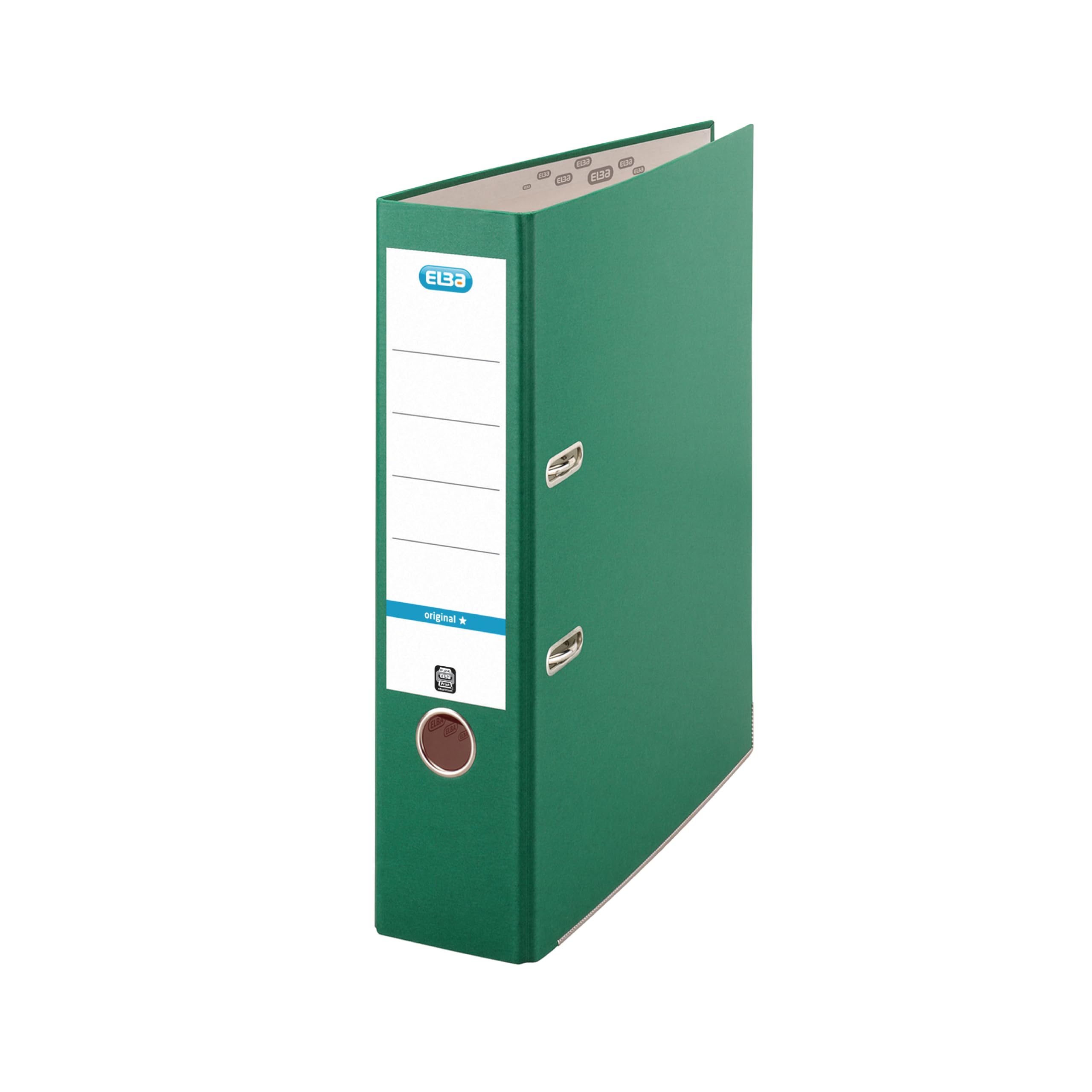 Elba A4 Lever Arch File, 570 Sheet Capacity, 80mm spine, Strong Paper on Board, Single, Green