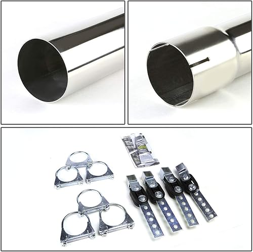 Miniatura 4 de DNA MOTORING CBE-F1500-T2 Sistema de escape del silenciador trasero del eje compatible con Ford F150 04-08 4.6L5.4L