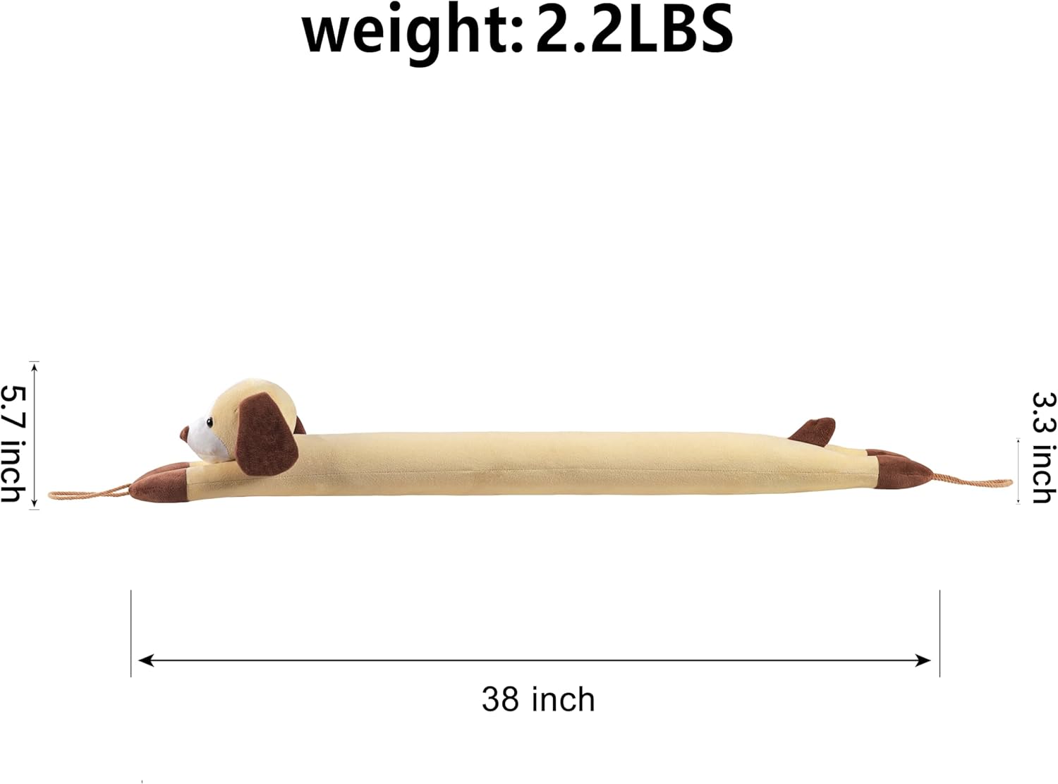 Sunolga Door Draft Stopper for Bottom of Door and Window, Weighted Cute Animal Seal Strip for Wind, Noise, Light, Dust, Door Snake and Sweep for Home Essentials Decorative, 38" Air Blocker, Yellow Dog