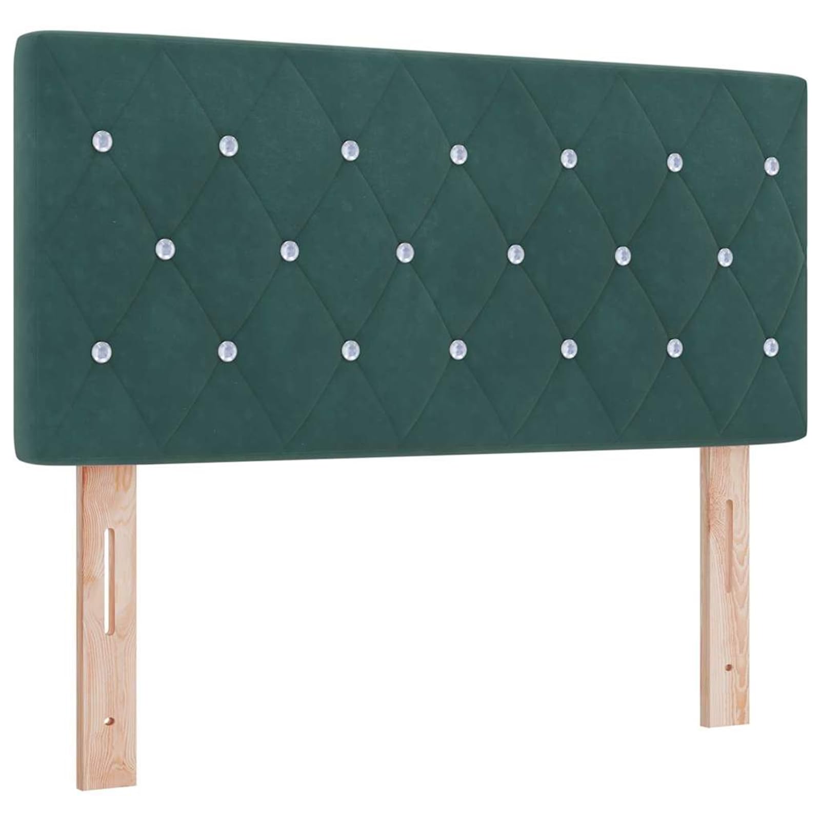 ATOMSTACK MAKER Letto a molle, 120 x 200 cm, colore verde scuro, effetto velluto, testiera regolabile in altezza, materasso e topper, rete a doghe stabile, design moderno per 2 persone (280 kg)