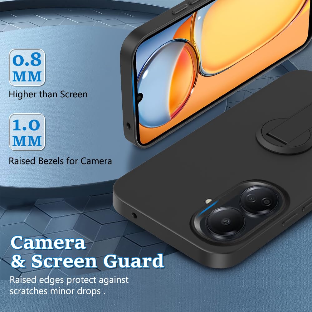 Silicon Space Cloth Case For Xiaomi Redmi 13C 5G (Black - View #3