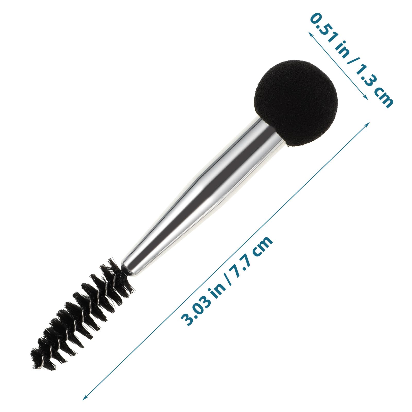 minkissy 6pcs Double Head Mushroom Sponge Brush - Sponge MakeUp Brush & Angle Eyebrow Spooly Eyelash Wands for Women Girls