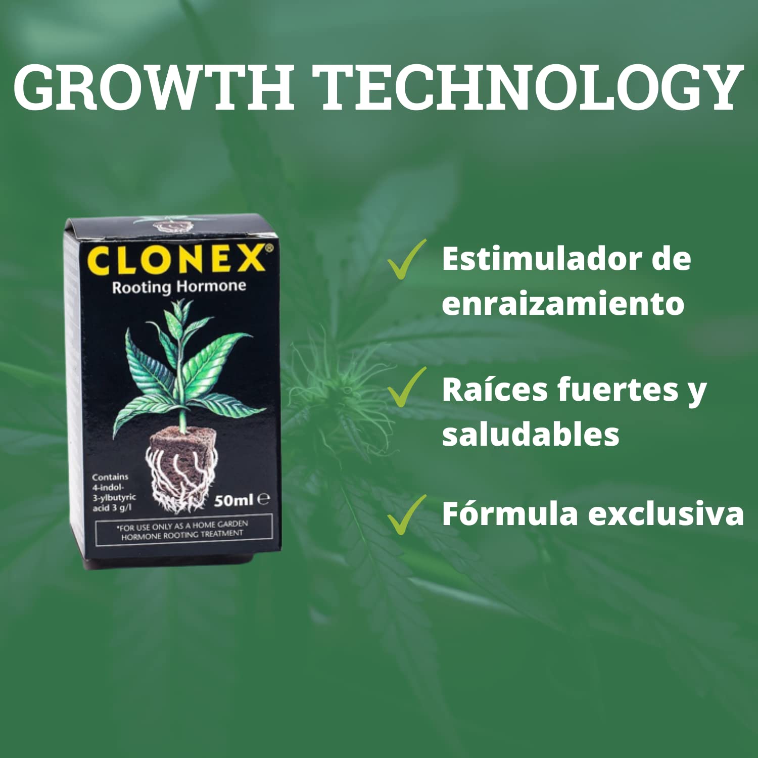GROWMANIA Clonex Root Gel 50ml - Naturalny aktywator korzeni - Rooting sadzonek - Pomoc w uprawie korzeni roślin i roślin