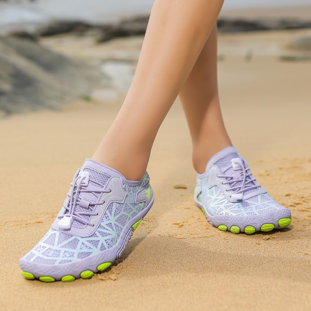 Barfuß Wasserschuhe für Damen Herren, Leichtgewichtige Schnelltrocknende Aqua Strandschuhe für Schwimmen, Pool, Wandern, Sport
