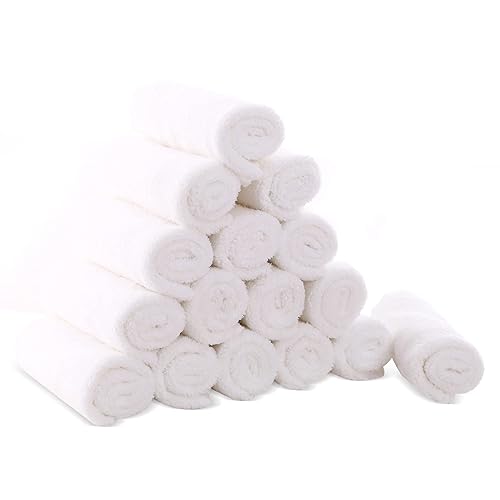 Miniatura 9 de Cute Castle Toallas ultrasuaves para bebés paquete de 16 unidades 9 x 9 pulgadas suaves para la piel sensible para la cara y el cuerpo ropa de felpa