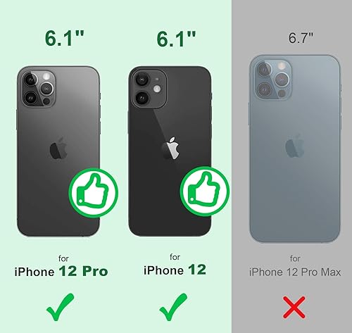 Miniatura 2 de Silverback Funda para iPhone 12iPhone 12 Pro, funda con purpurina holográfica líquida móvil con soporte de anillo para niñas y mujeres, funda