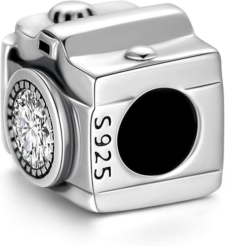 Miniatura 2 de LONAGO Abalorio personalizado de plata de ley 925 compatible con pulsera, collar, forma redonda de corazón personalizado