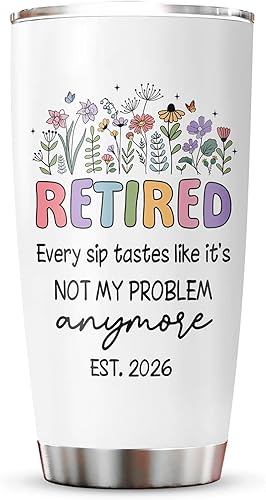 Retirement Gift for Woman Man 2026 Tumbler 20oz - Retirement Gifts For Her