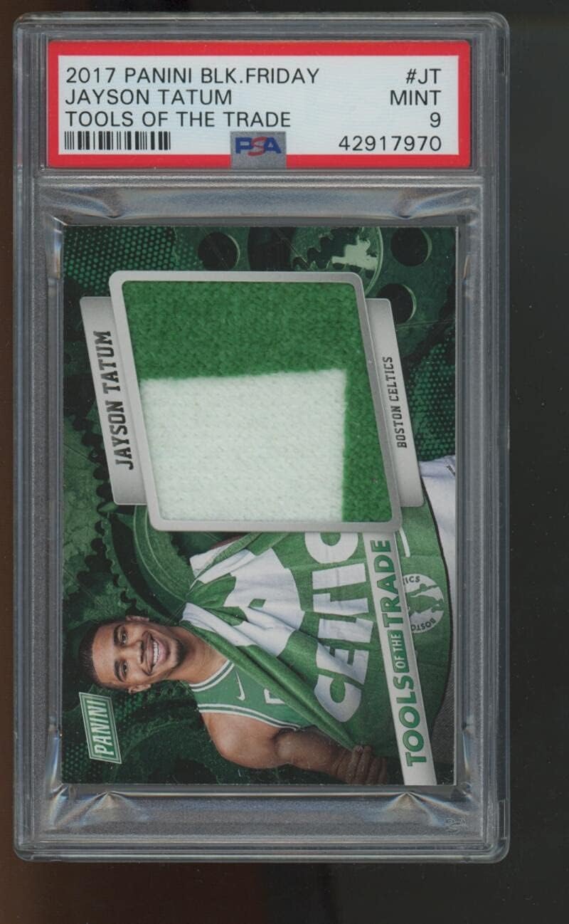 2017-18 Jayson Tatum #JT BLK Friday Tools/Trade Towel Jason Boston Celtics ROOKIE RC MINT PSA 9 Graded NBA Basketball Card