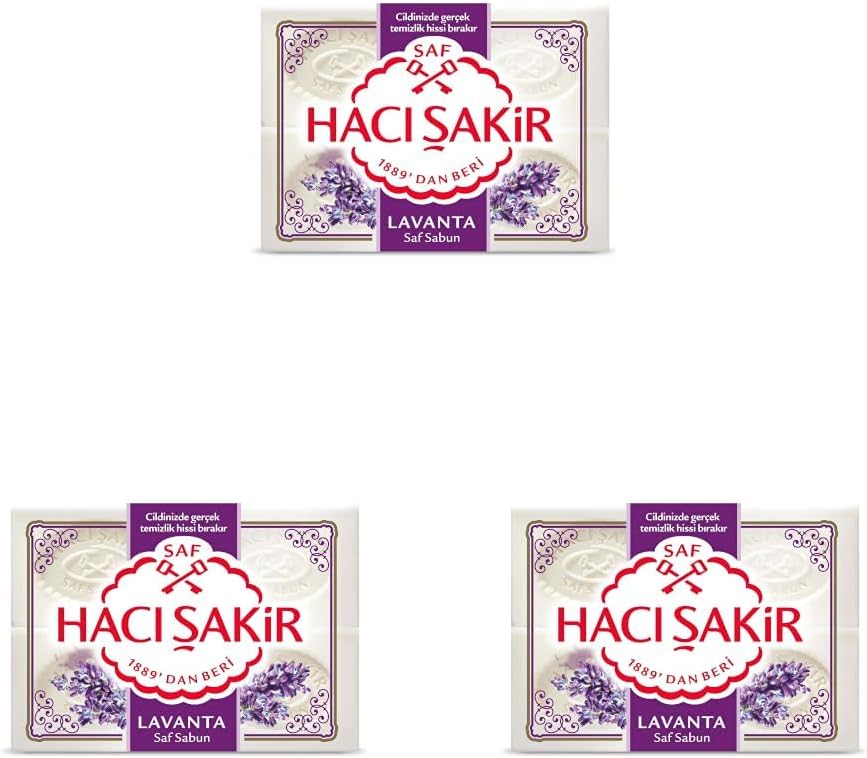 TUKIMA Hacı Şakir Lavanta Kalıp Sabun (4 Adet) (3 paketi)