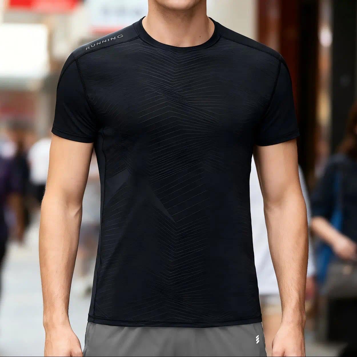 Camiseta masculina lisa básica gola redonda manga curta casual verão treino atlético top slim fit leve versátil roupa esportiva