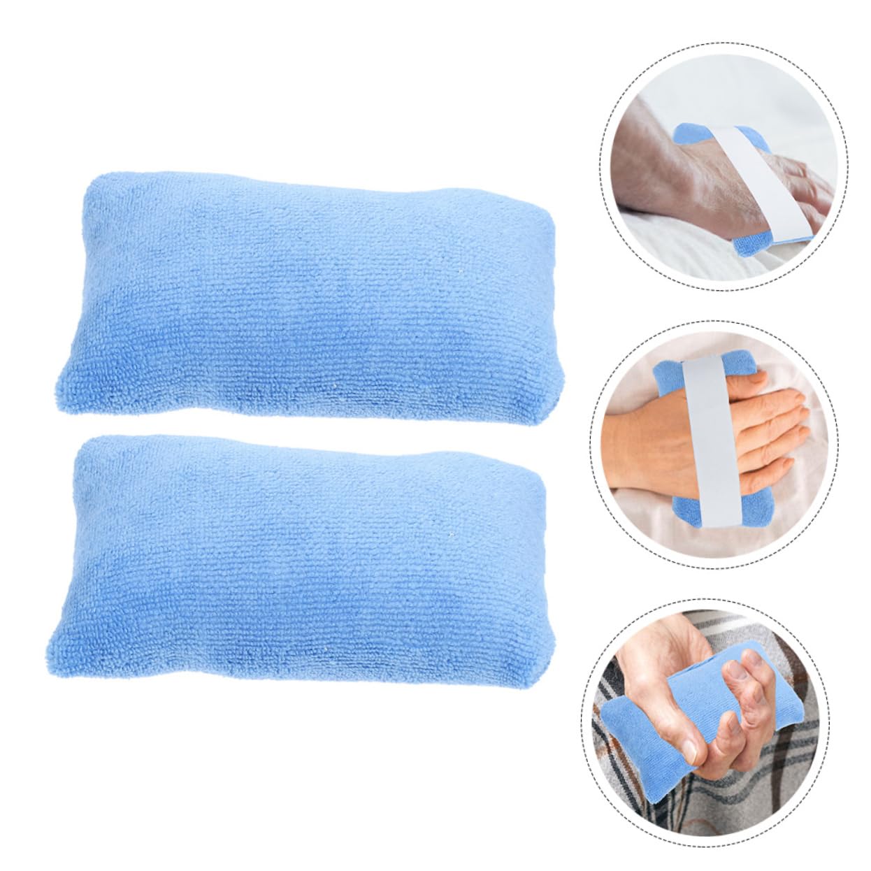 FOMIYES 8 Piezas Almohadilla de agarre apretones agarres de de los dedos toe separator cojines para agarrar los dedos cojines separadores de dedos abajo de algodón Sky-blue
