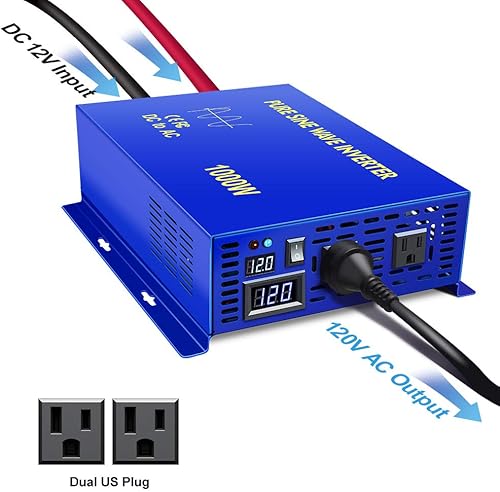 Miniatura 4 de Inversor de corriente de onda sinusoidal pura de 3000 W - 24 V CC a CA 120 V 110 V con controlador de interruptor remoto de cable de 15 pies,