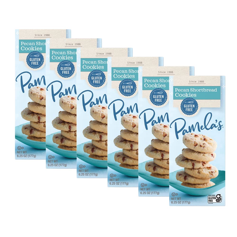 Pamelas Products Cookies Shortbread Pecan , 6.25 oz ( pack of 6)