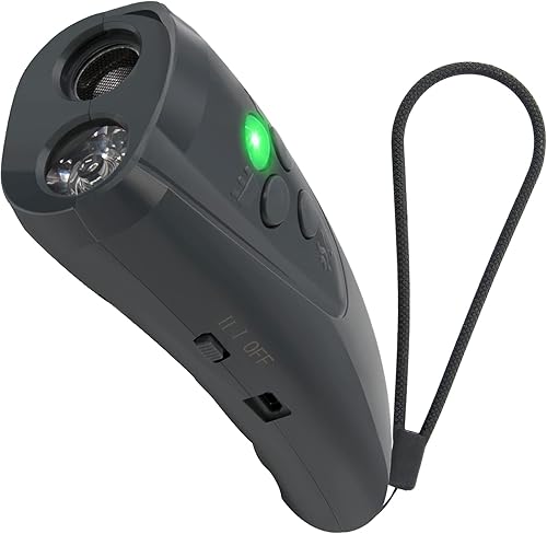 INT-WISDOM Disuasorio de ladridos de perro entrenamiento ultrasónico 4 en 1 clicker 2 modos ultrasónicos dispositivo antiladridos recargable con